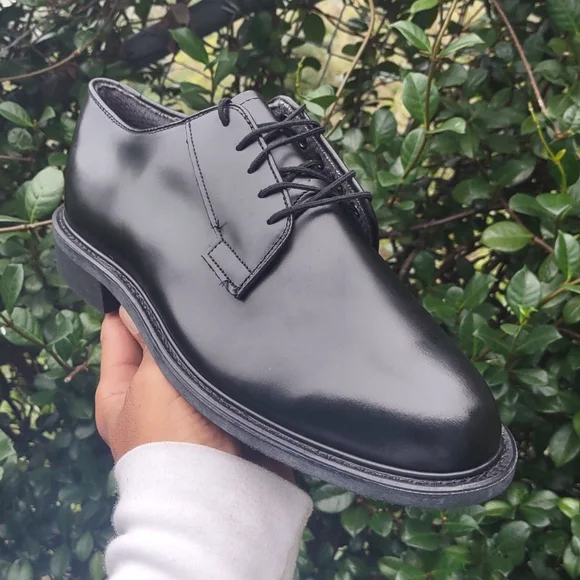 BATES E00968 Black Leather Uniform Oxford NIB SIZE 6.5 MEN main image 2